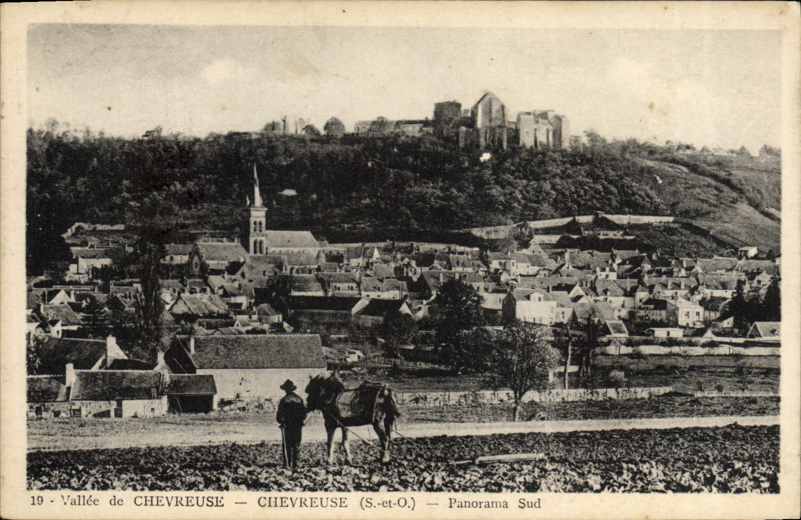 VINTAGE POSTCARD Chevreuse Southern Panorama