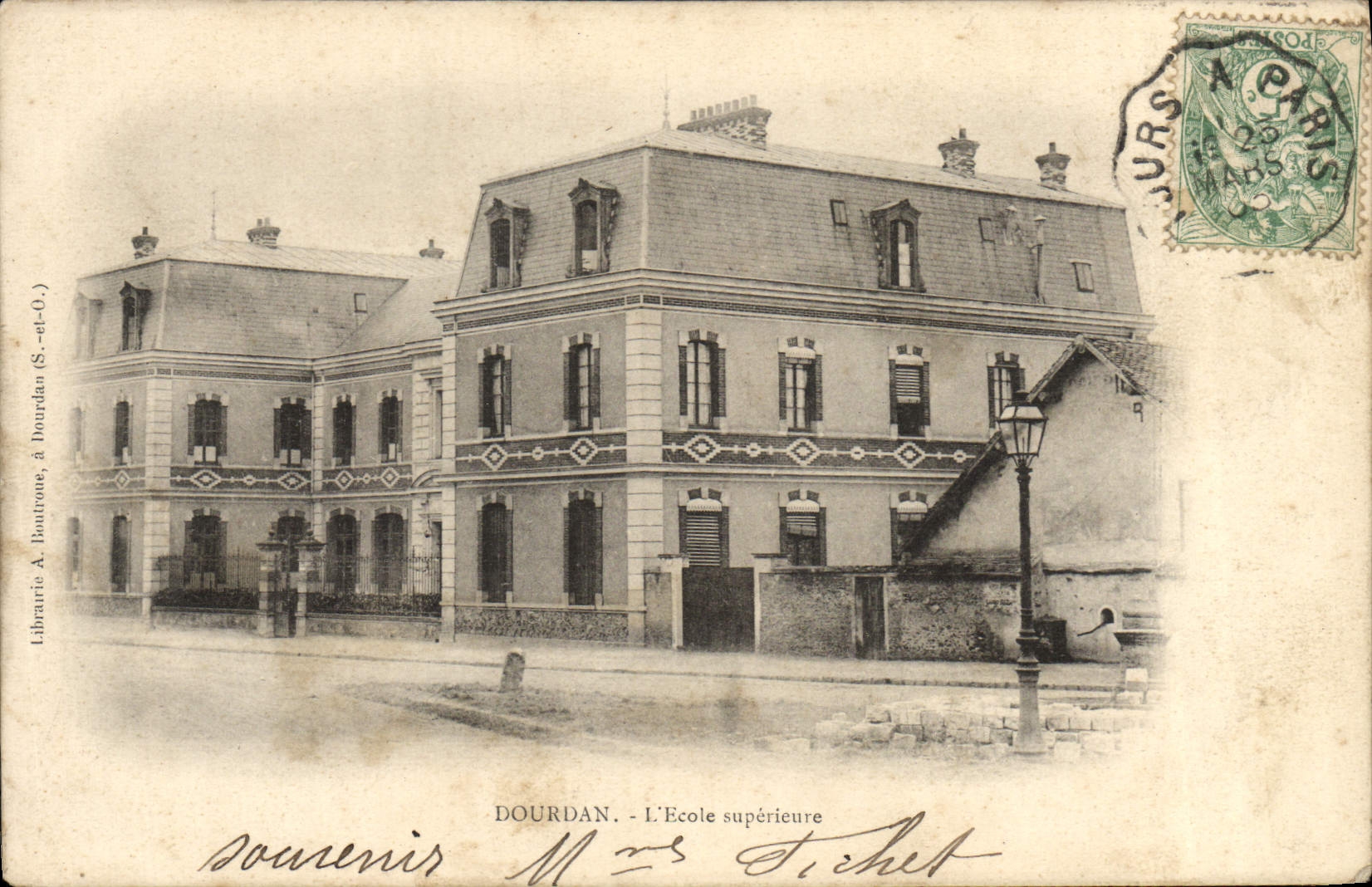 POSTAL Dourdan de la VENDIMIA la universidad