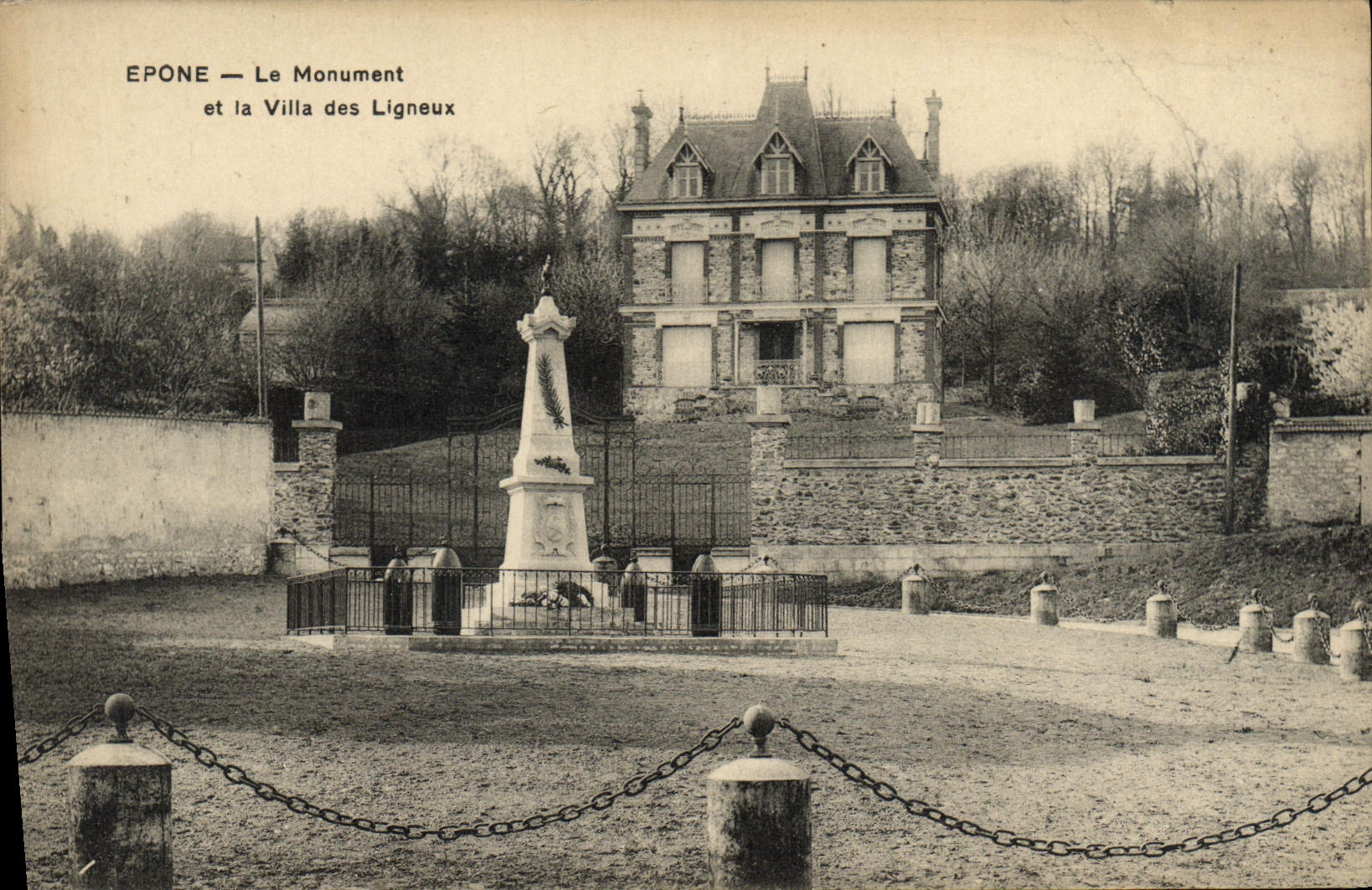 VINTAGE POSTCARD Epone the Monument and the Villa of the Ligneous family