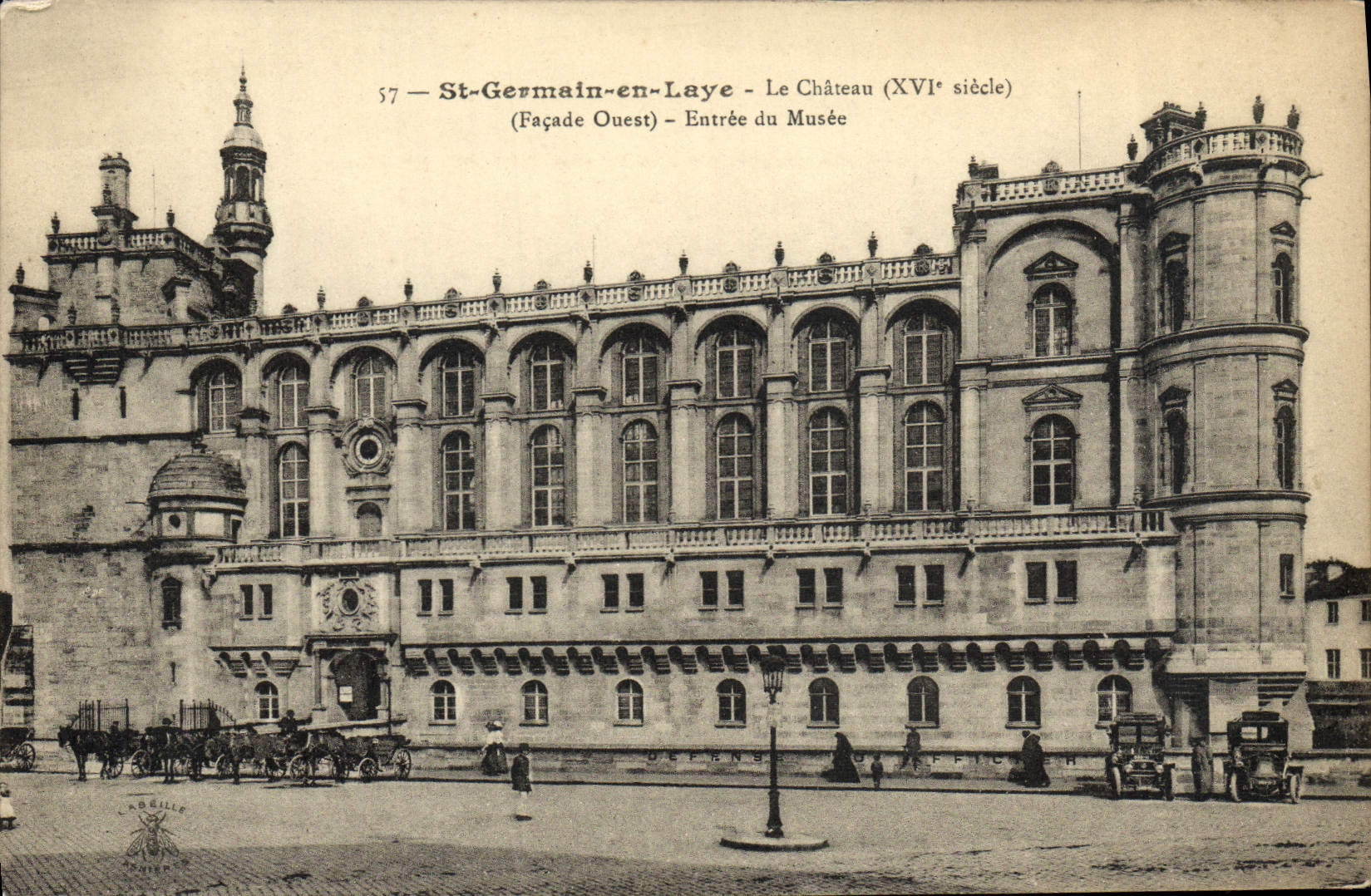 VINTAGE POSTCARD German St in Bush hammer the Castle Entered of the museum
