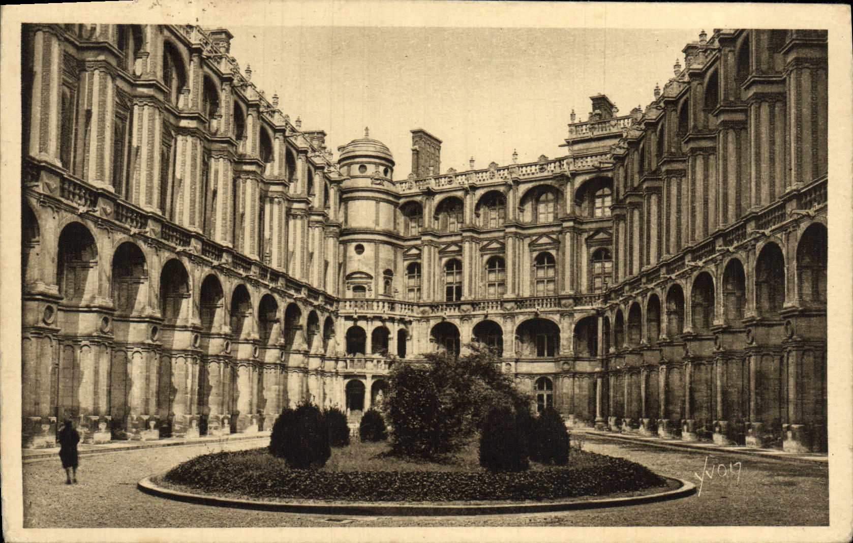St alemán de la POSTAL de la VENDIMIA en patio de la cañería del castillo del martillo de Bush