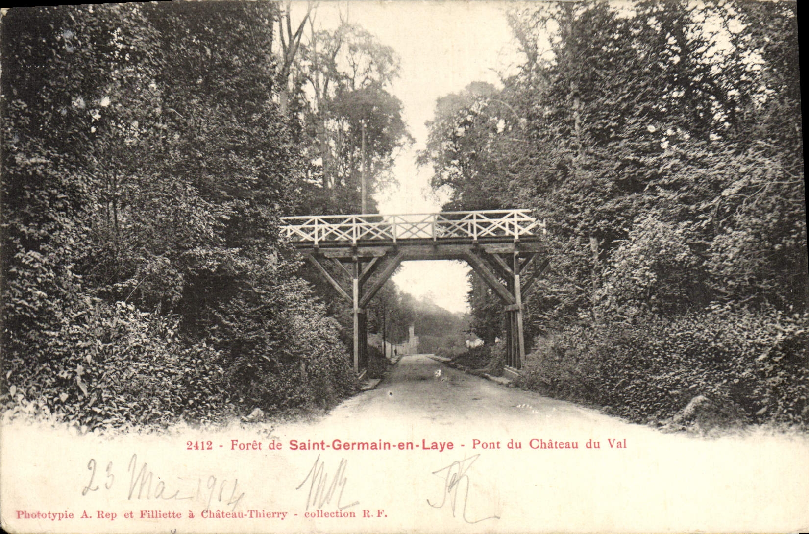 CPA St Germain en Laye Foret Pont du Chateau du Val