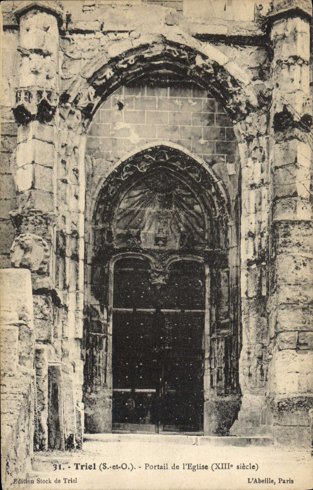 CPA Triel Portail de L'Eglise 