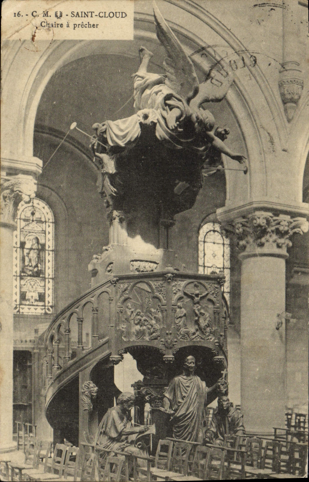 La nube Chaire de la POSTAL de la VENDIMIA Saint tiene Precher