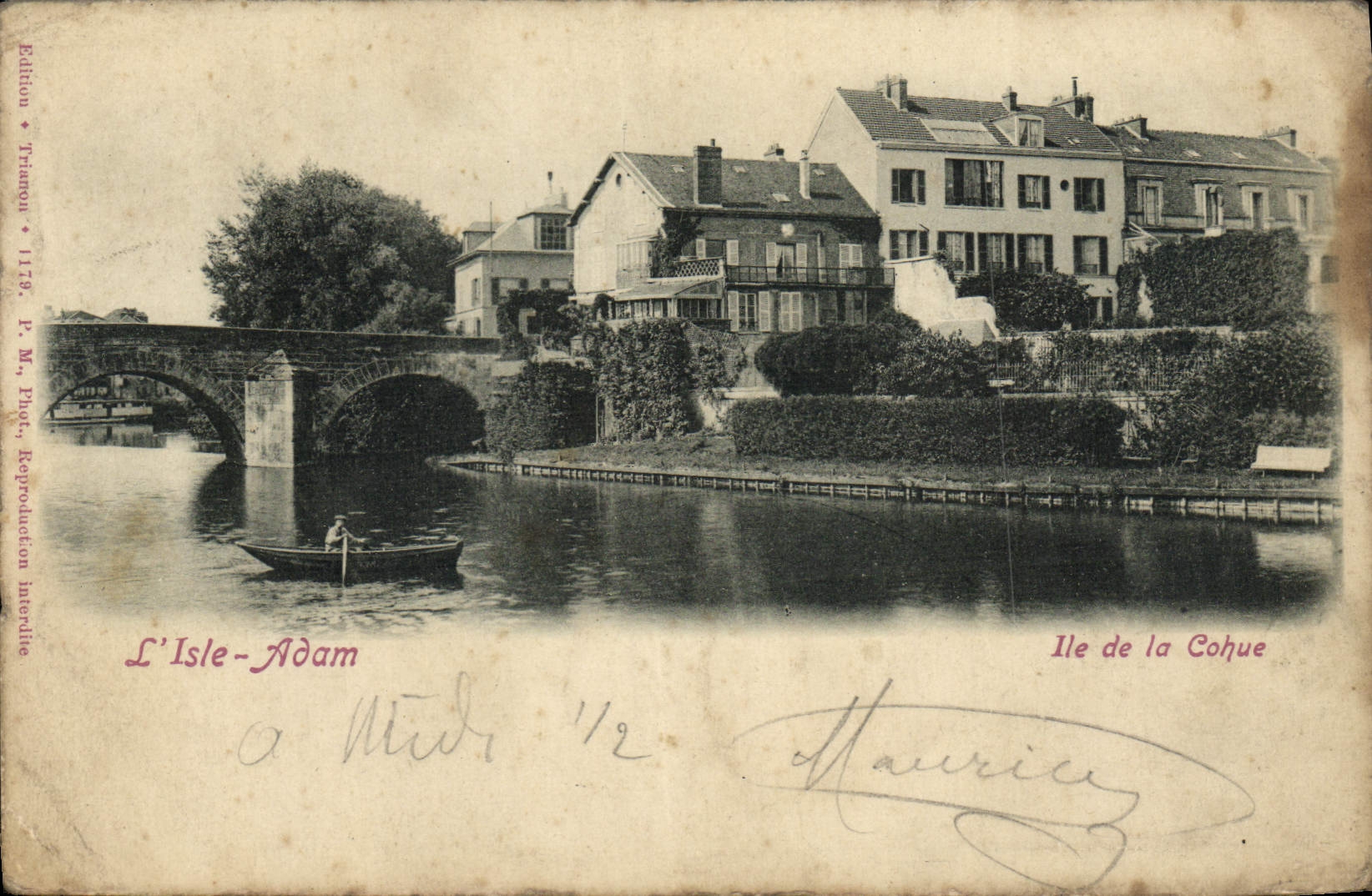 VINTAGE POSTCARD the lsle Adam it of the Layer