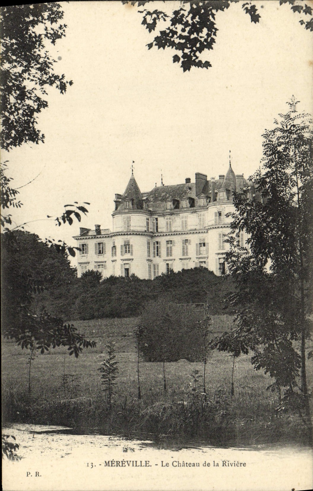 VINTAGE POSTCARD Mereville the Castle of the River