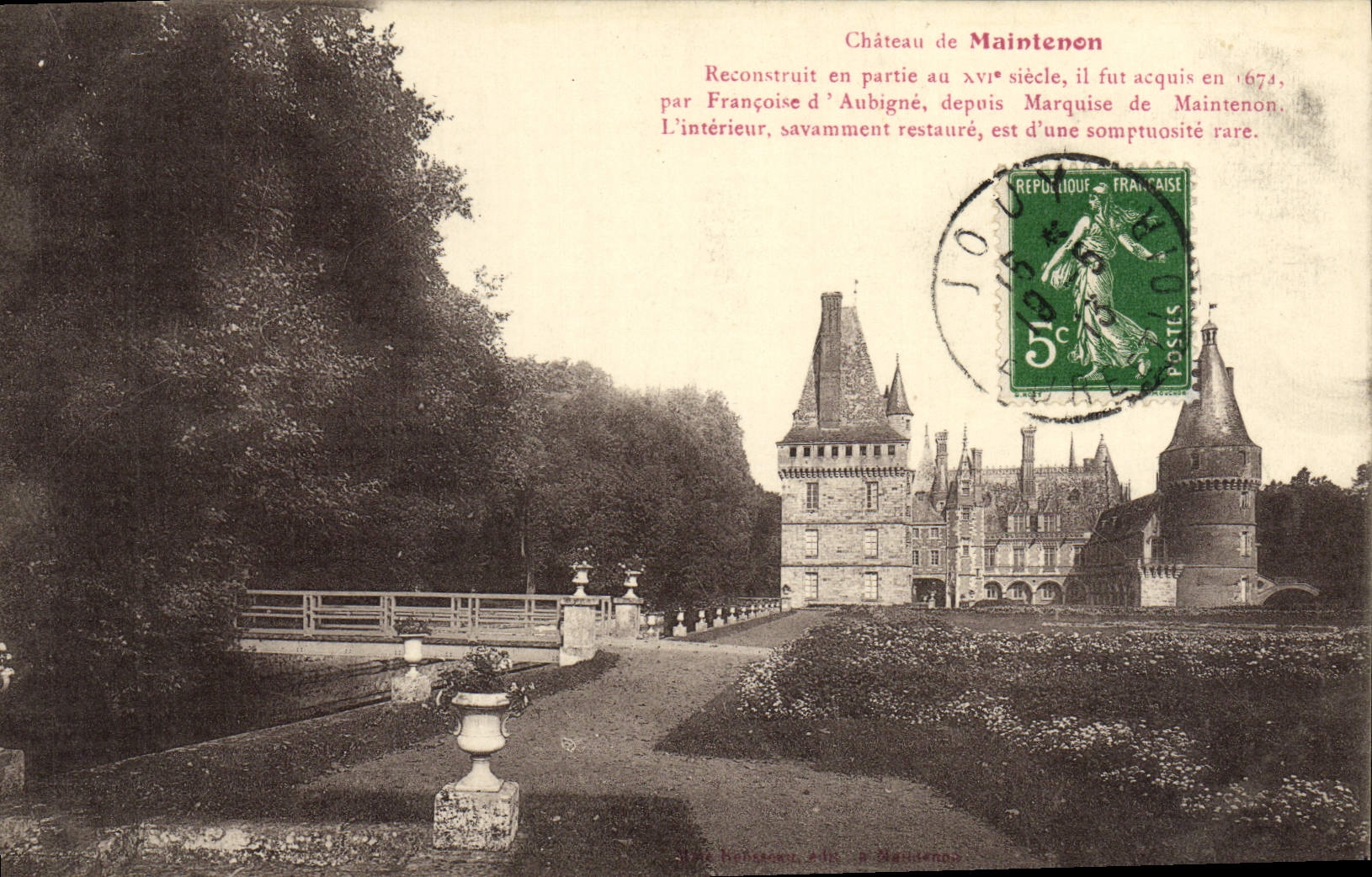 Castillo de la POSTAL de la VENDIMIA de Maintenon