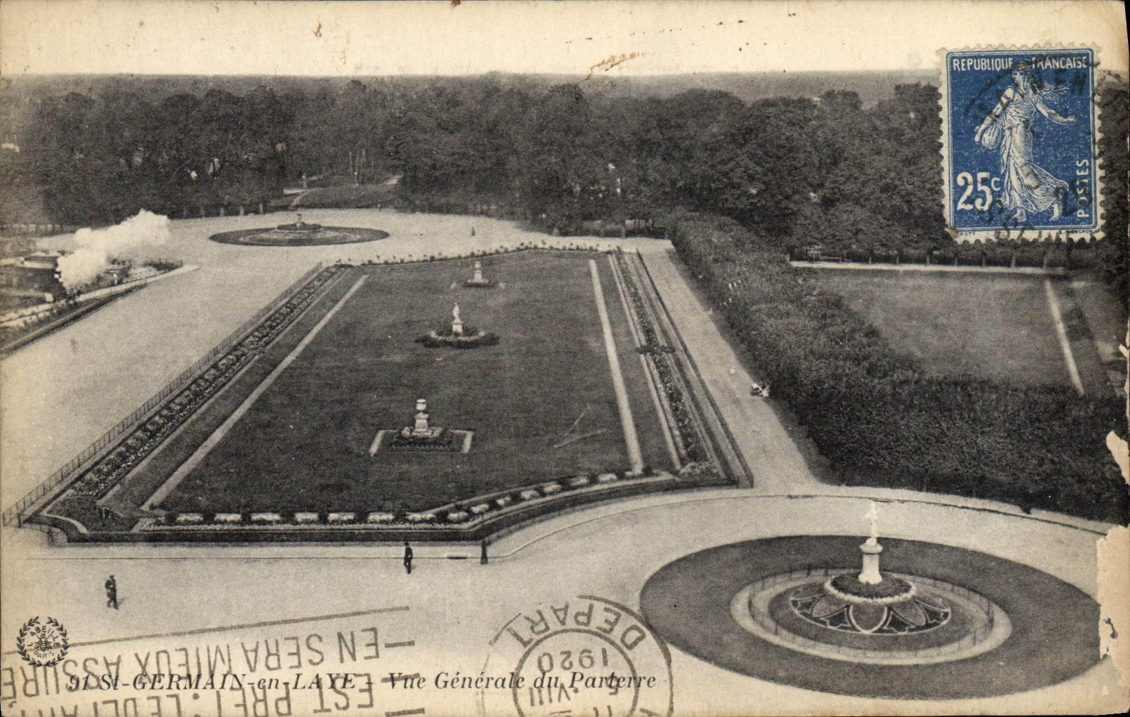 CPA St Germain en Laye Vue Generale du parterre
