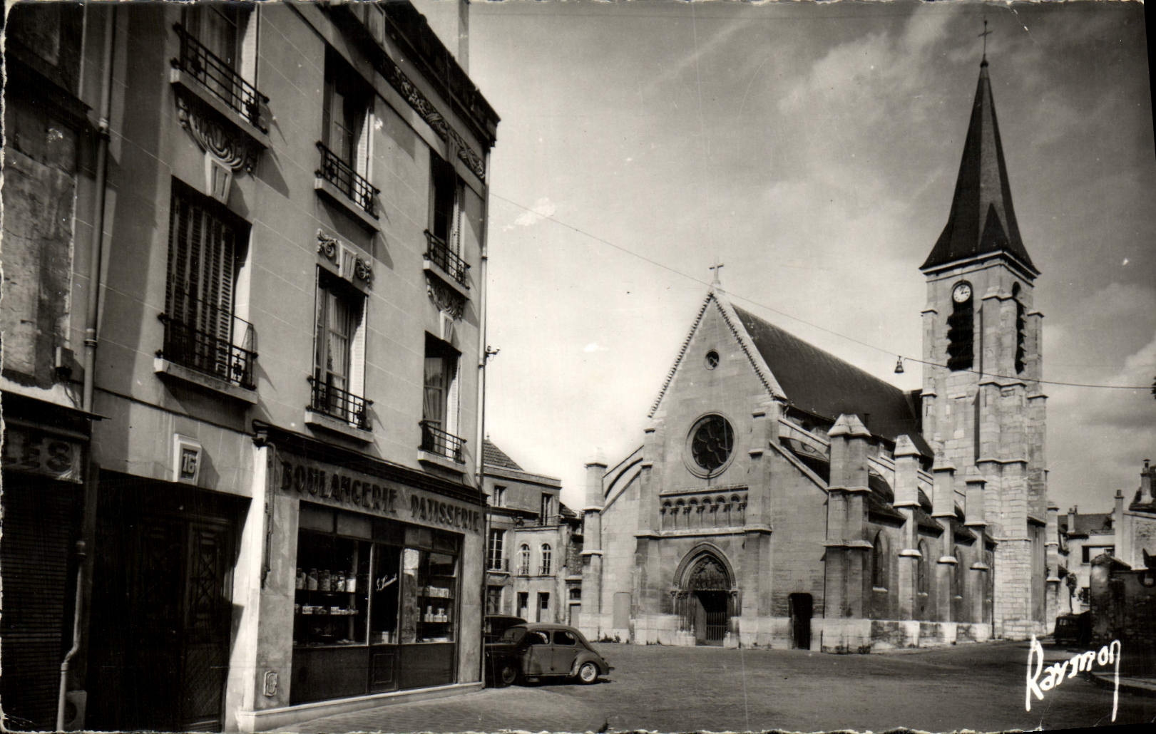 POSTAL MODERNA Bagneux la fabricación de los pasteles de la panadería de la iglesia