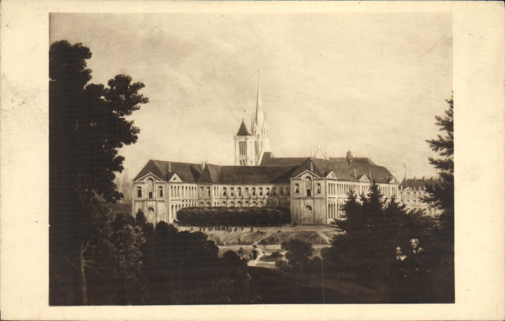 VINTAGE POSTCARD Museum of Denis Saint the house of education and the legion of honor and the surintendante