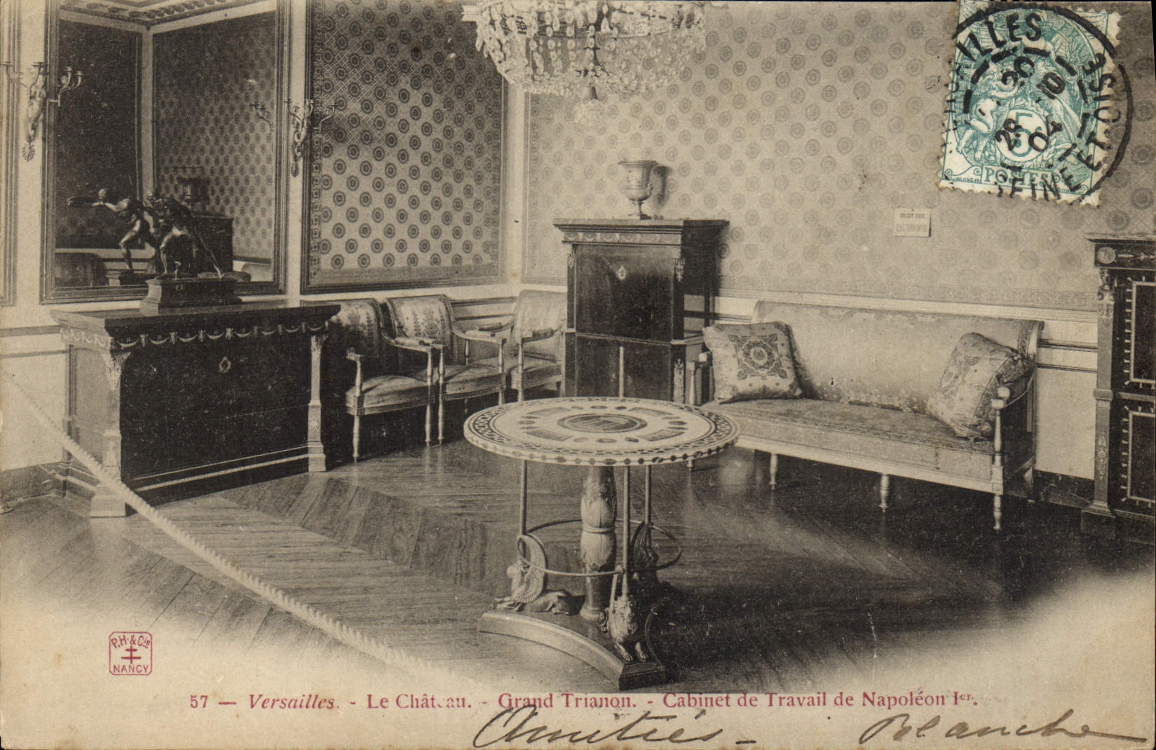 VINTAGE POSTCARD Versailles the Castle Large Trianon Study of Napoleon 1st