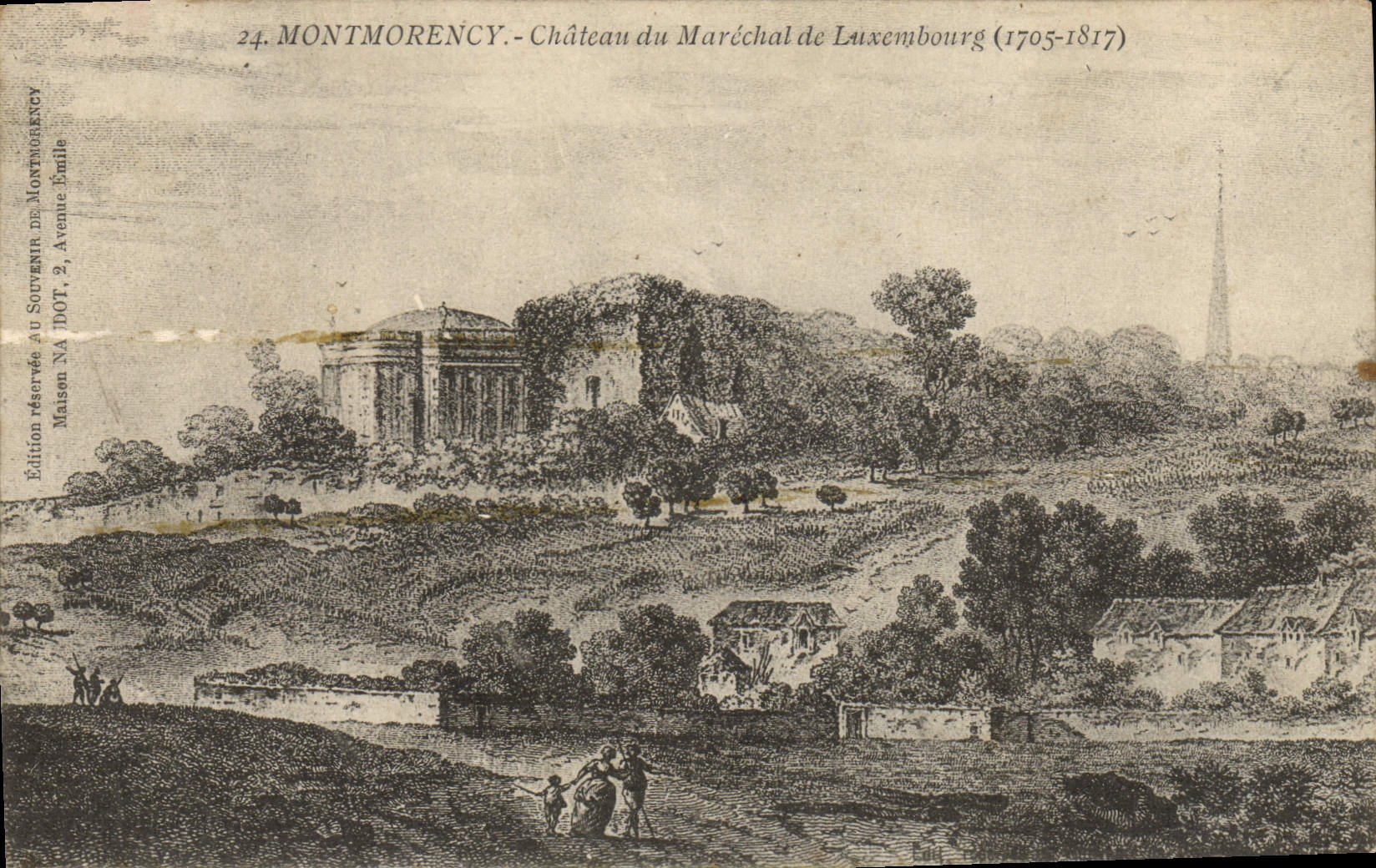 VINTAGE POSTCARD Montmorency Castle of the Marshal of Luxembourg