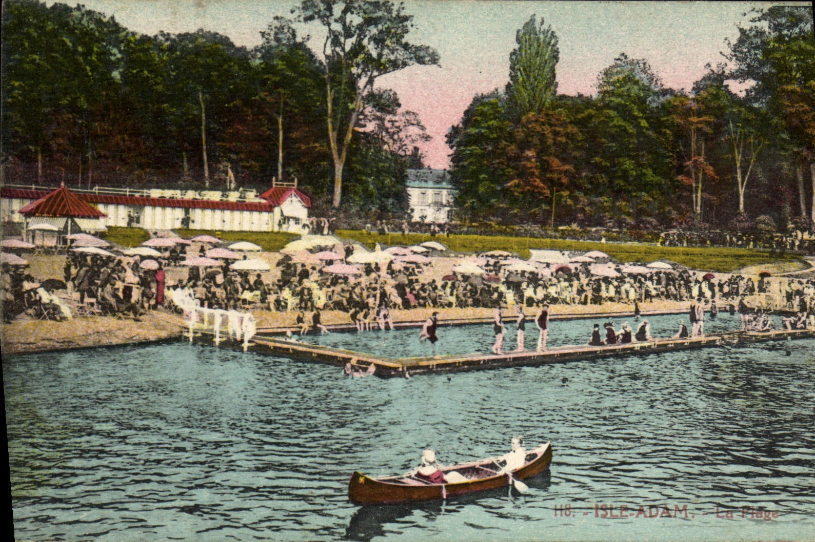 VINTAGE POSTCARD Isle Adam the Beach