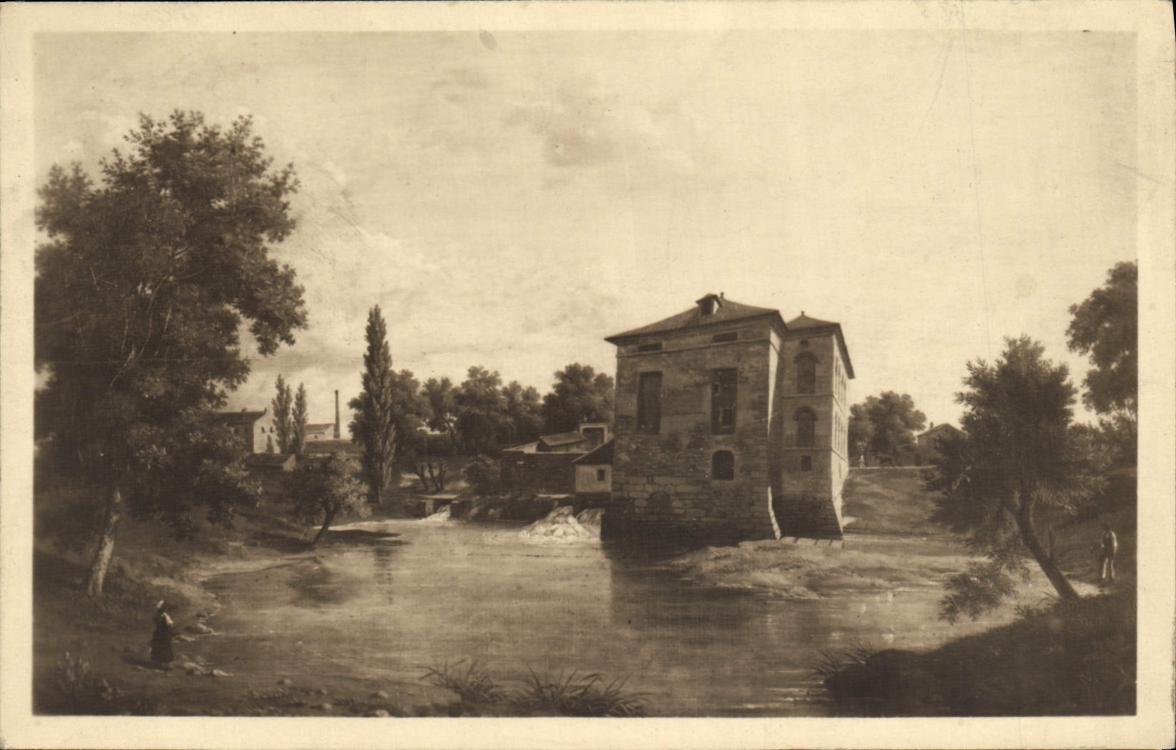 VINTAGE POSTCARD Museum of Saint Denis Bertin Old mill