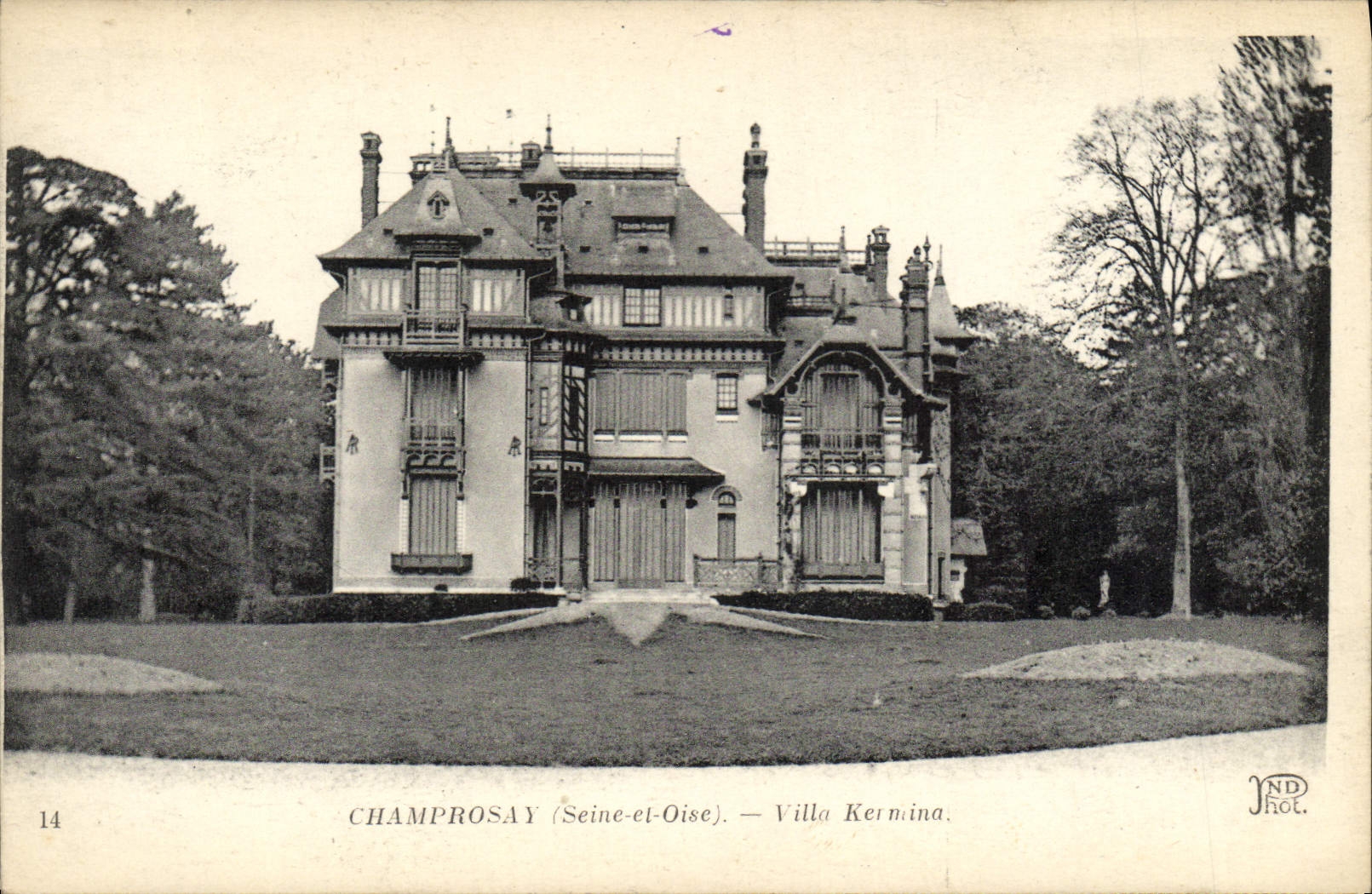 VINTAGE POSTCARD Champrosay Kermina Villa