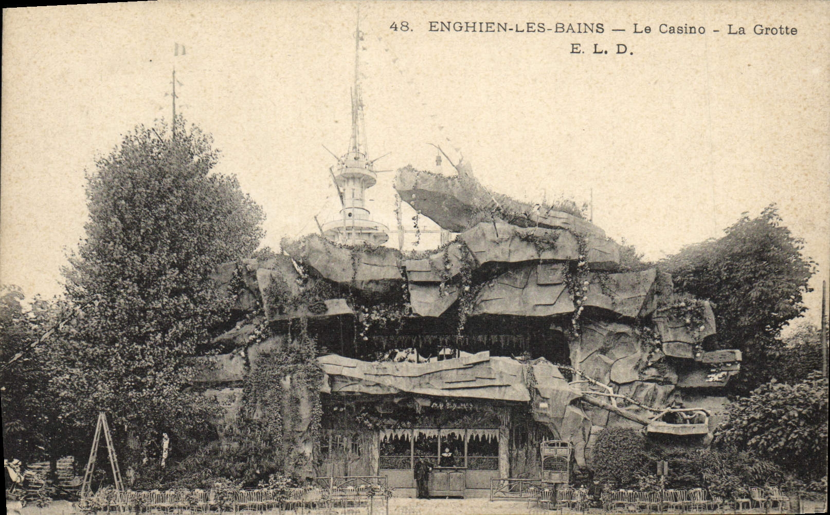 VINTAGE POSTCARD Enghien les Bains the Casino the Cave