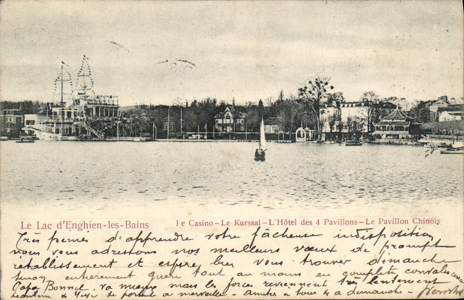 CPA Le Lac d'Enghien les Bains Le casino Le Kursaal L'hotel des 4 Pavillons Le pavillon chinois