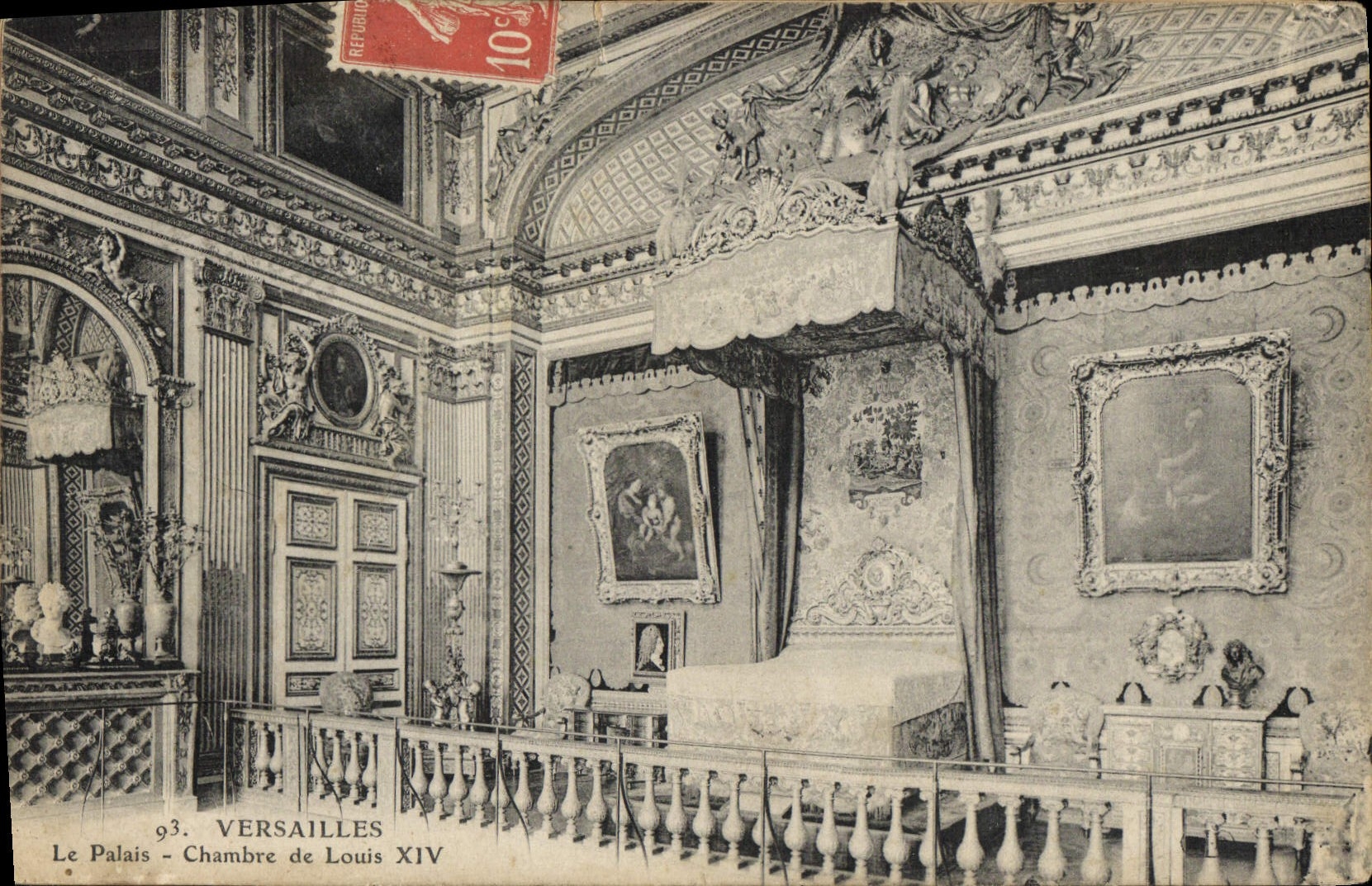 VINTAGE POSTCARD Versailles the Palate Room of Louis XIV