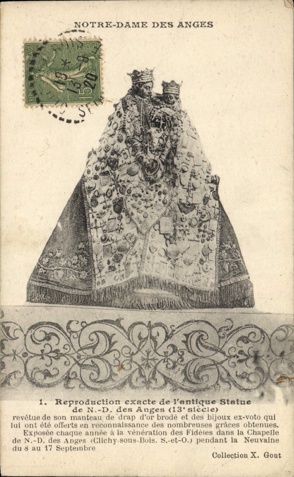 VINTAGE POSTCARD Notre Dame of the Angels Rules of ND of the angels