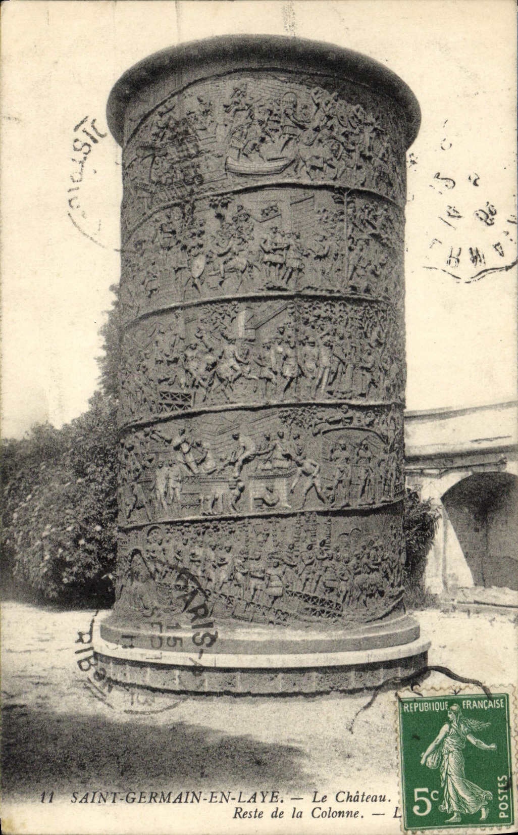 La POSTAL de la VENDIMIA Saint Germain en el martillo de Bush el castillo sigue siendo columna