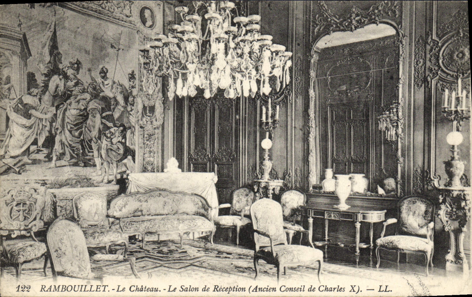 CPA Rambouillet Le Chateau Le Salon De Reception Ancien Conseil de Charles X