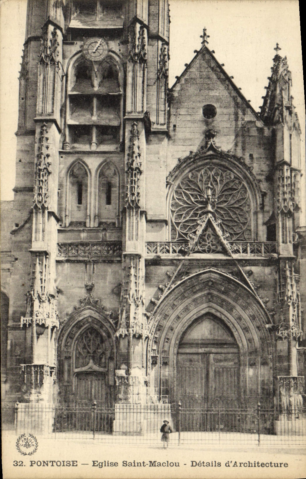 VINTAGE POSTCARD Pontoise Church Maclou Saint