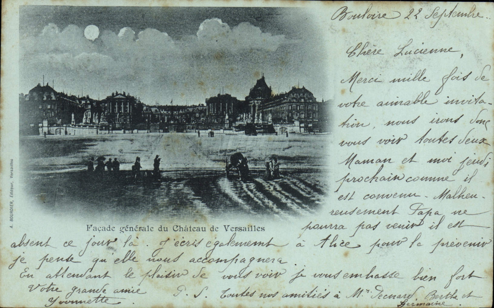 VINTAGE POSTCARD General Frontage Of the Castle Of Versailles