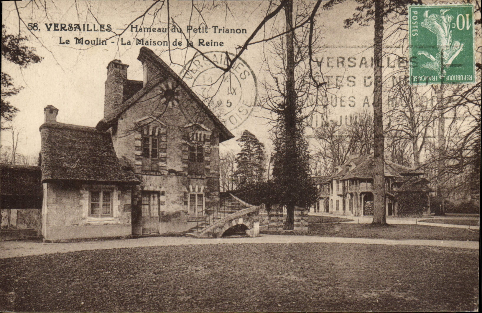 VINTAGE POSTCARD Versailles Hamlet Of Small Trianon the mill the house of the queen