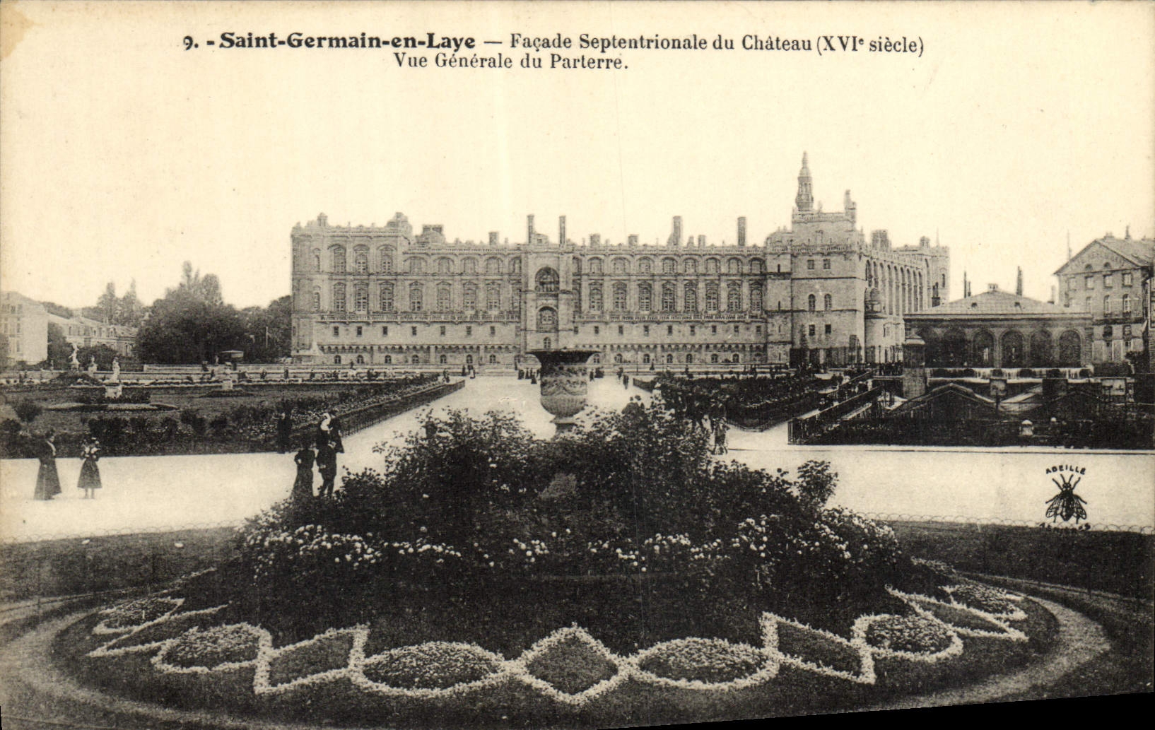 POSTAL de la VENDIMIA Saint Germain en el ataque frontal septentrional del martillo de Bush de la opinión del castillo del piso