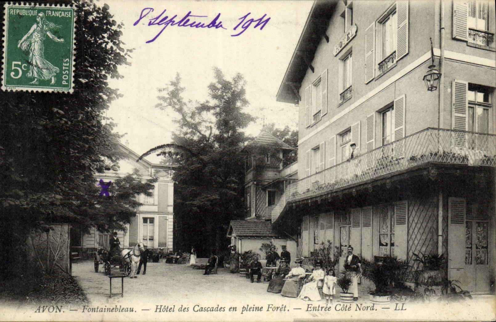 VINTAGE POSTCARD Avon Fontainebleau Hotel Of the Cascades Into Full drill