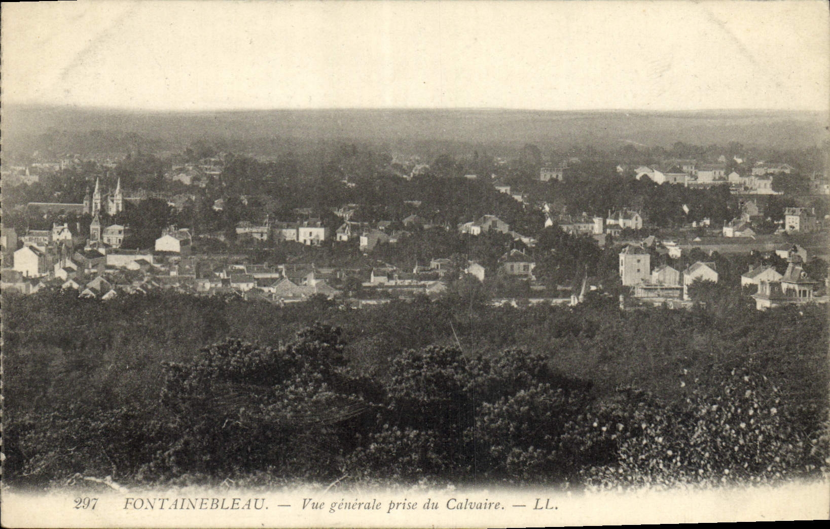 VINTAGE POSTCARD Fontainebleau View taken of the martyrdom