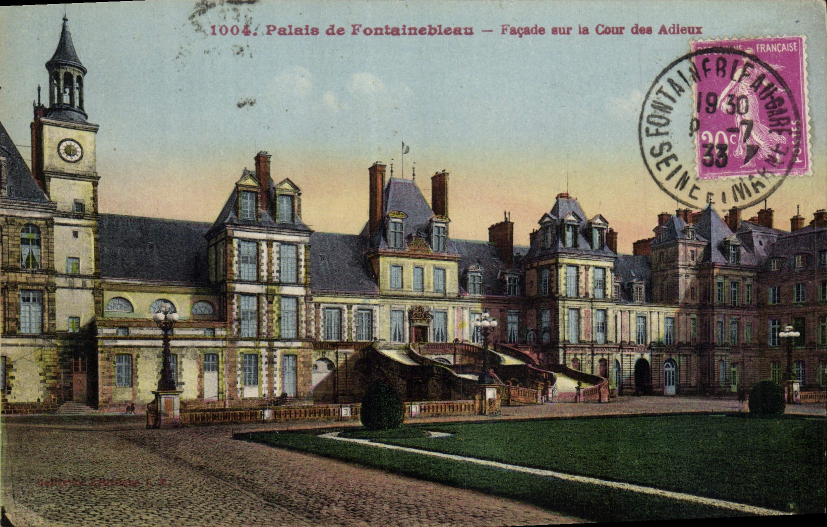 CPA Palais De Fontainebleau Facade Sur La Cour Des Adieux