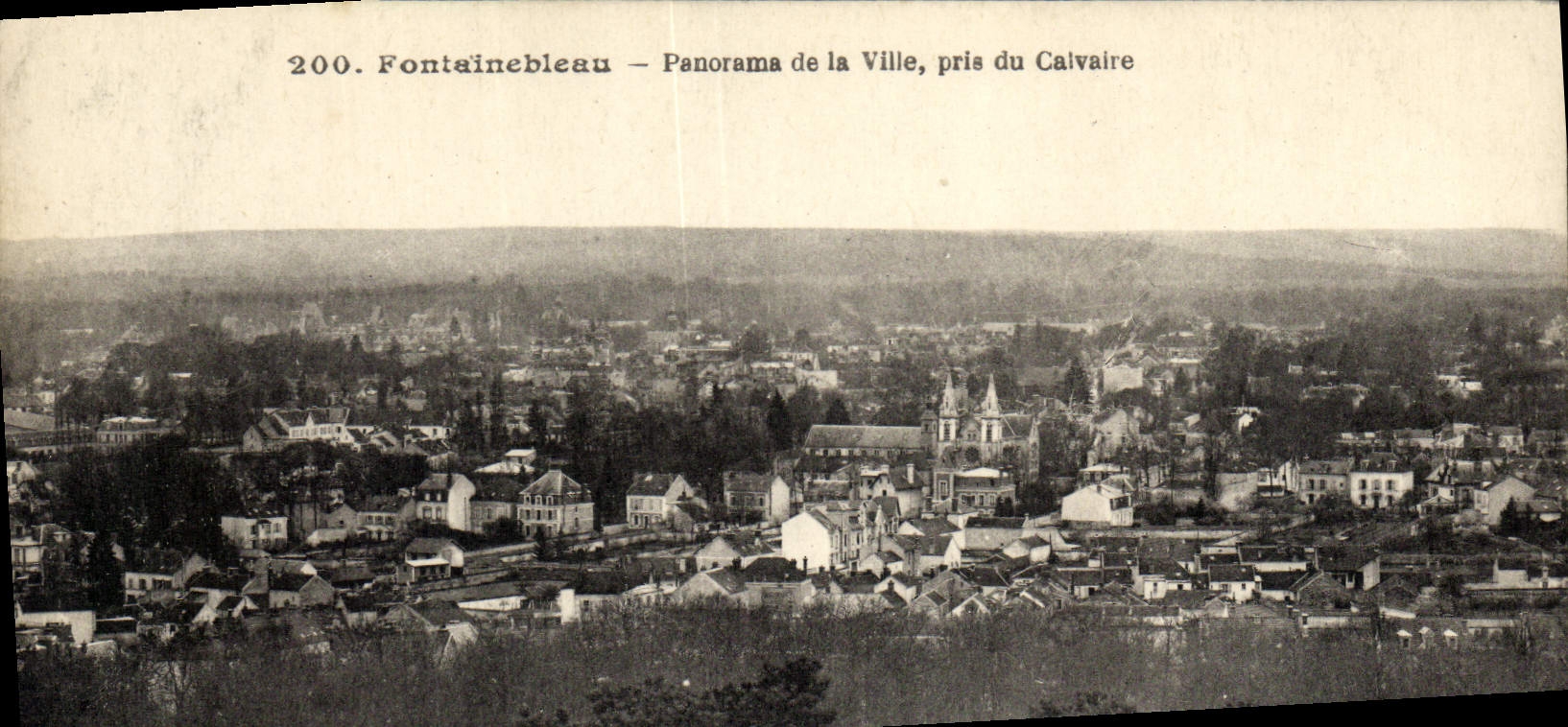 CPA Fontainebleau Panorama de la ville pris du caivaire