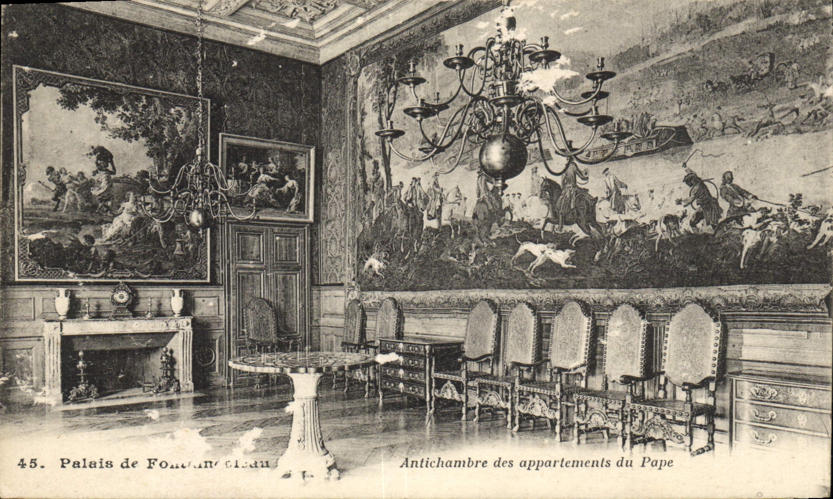 CPA Palais De Fontainebleau antichambre des appartements du pape