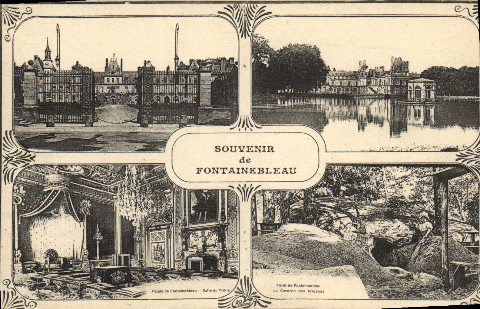 VINTAGE POSTCARD To remember De Fontainebleau