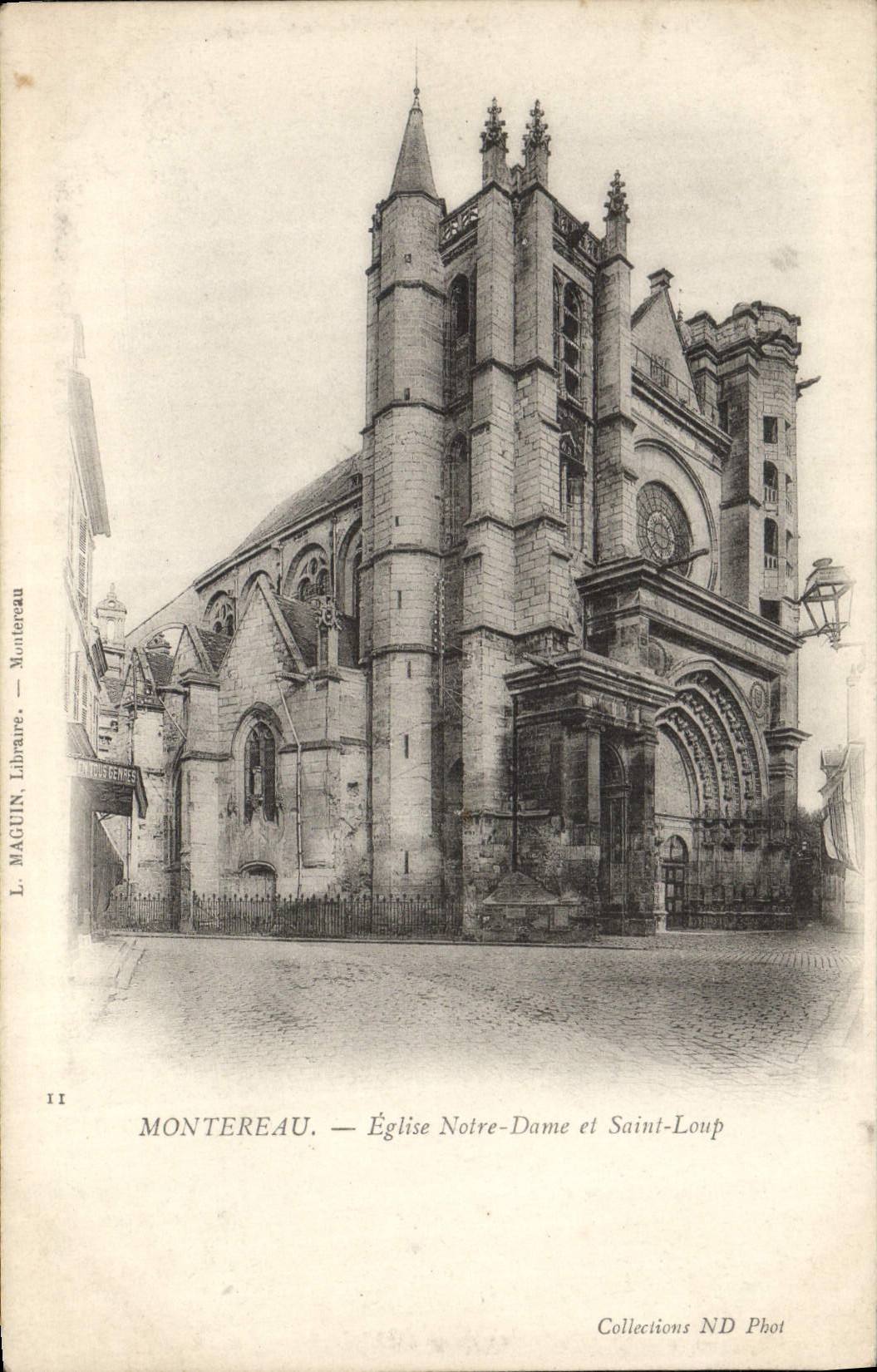 VINTAGE POSTCARD Montereau Notre Dame Church And Saint Wolf