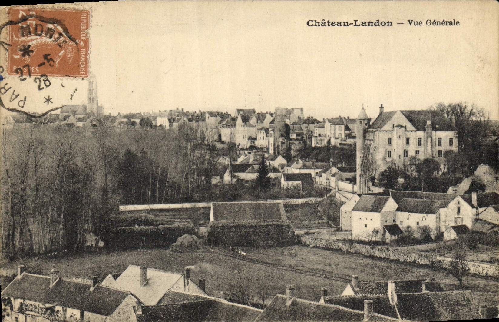 VINTAGE POSTCARD Landon Castle View