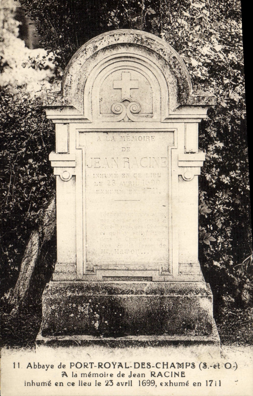 Abadía de la POSTAL de la VENDIMIA del puerto real de los campos a la memoria de la raíz de Jean