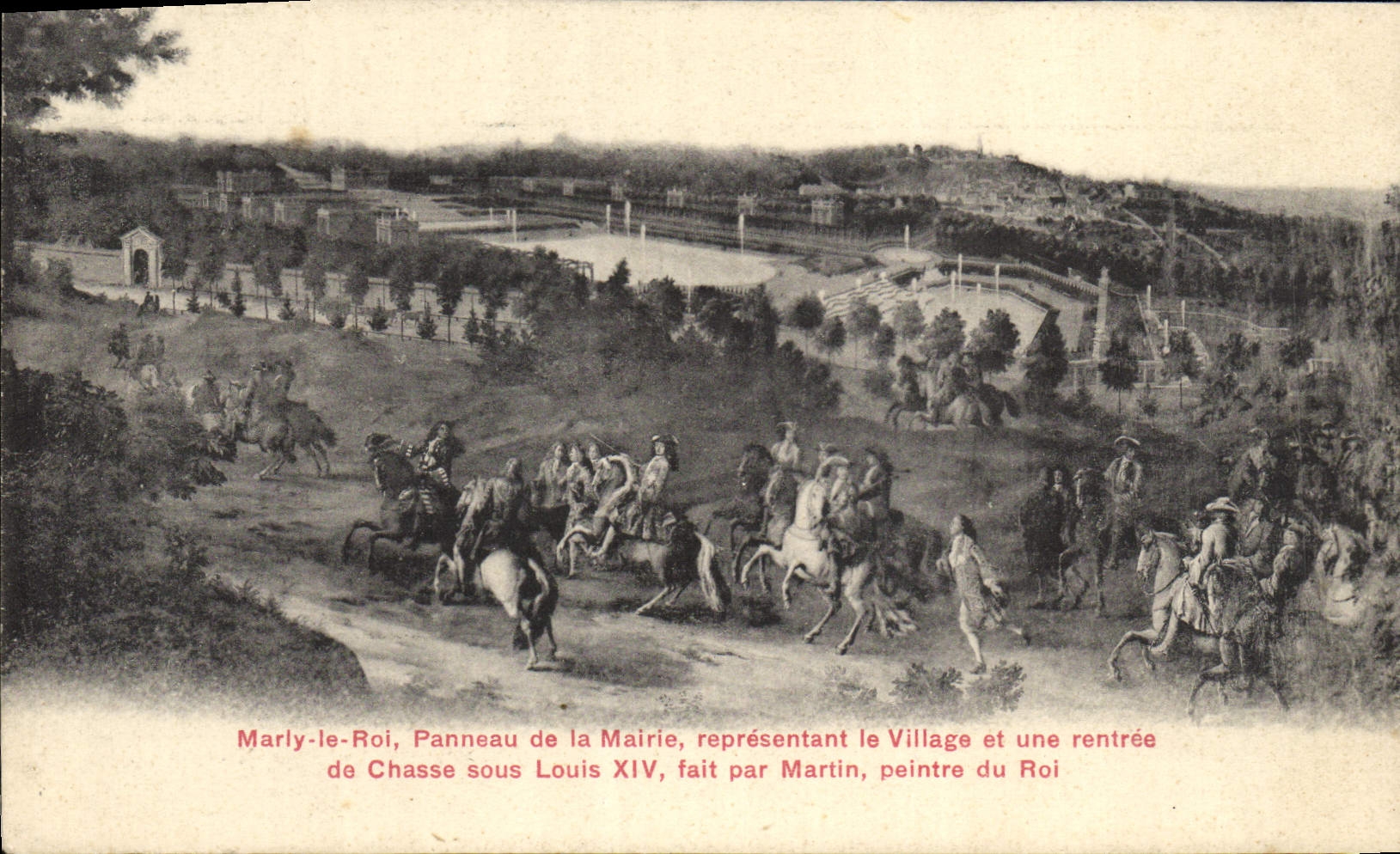CPA Marly Le Roi Panneau De La Mairie Representant Le village et une rentree