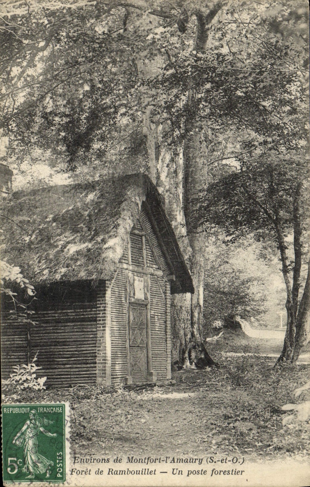 CPA Environs De Montfort l'Amaury Foret de Rambouillet Un poste forestier