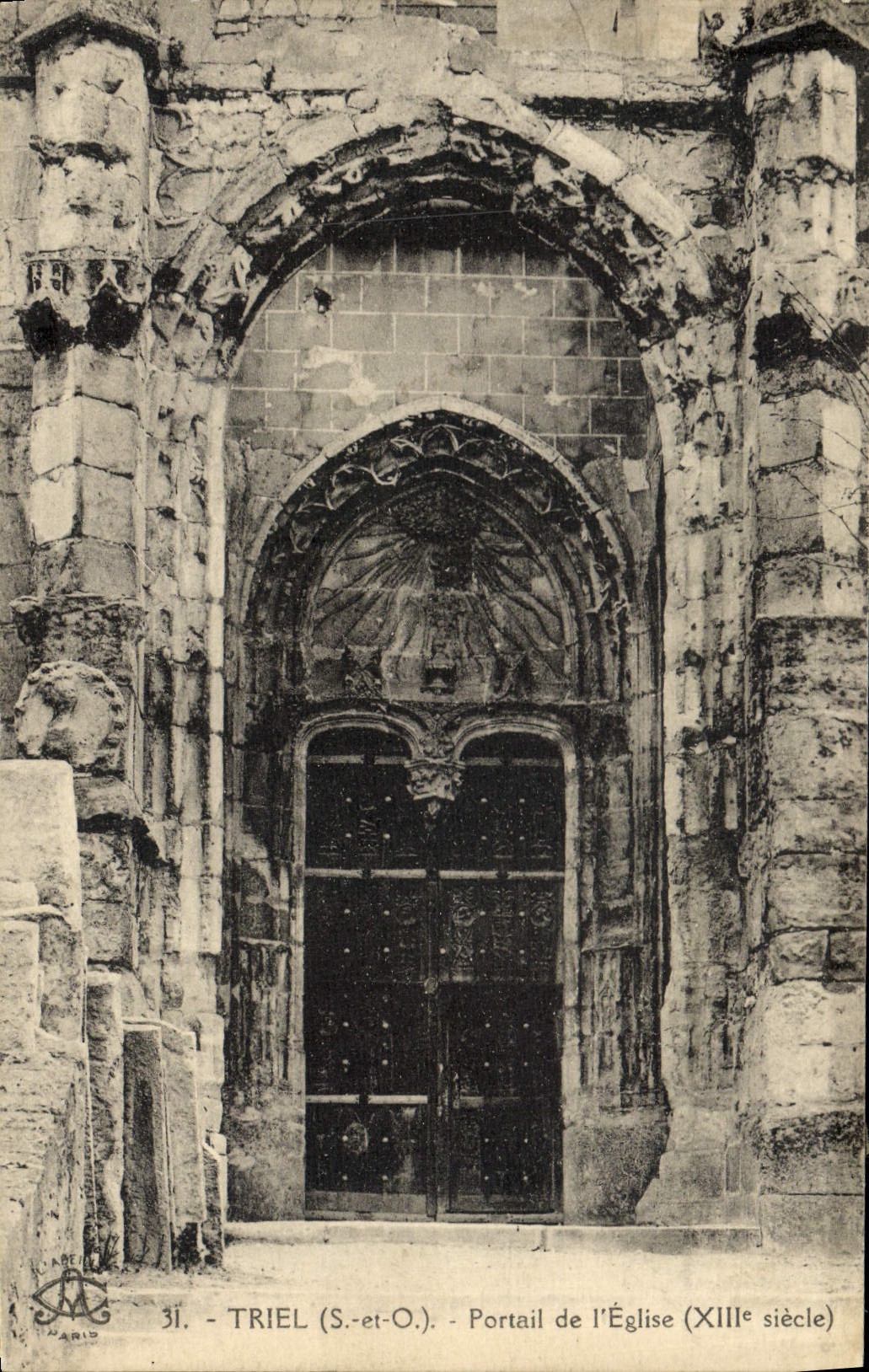 CPA Triel Portail De l'Eglise