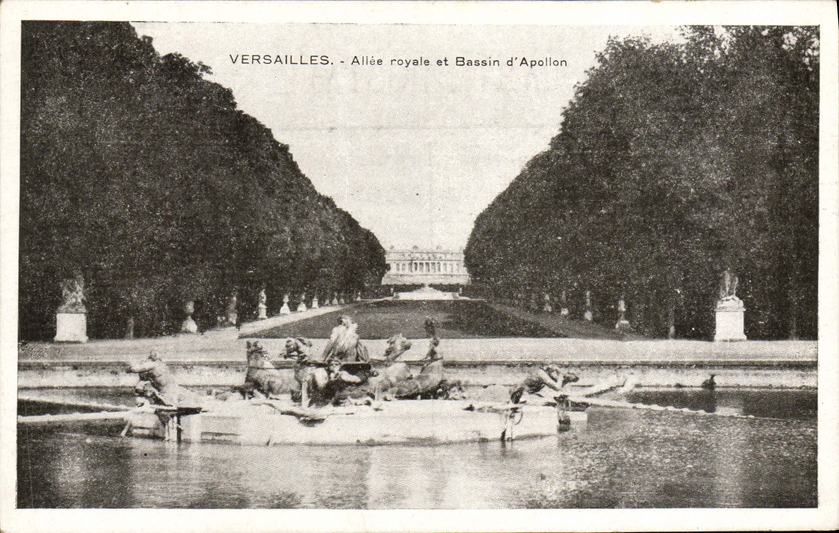 VINTAGE POSTCARD Versailles Gone Royal And Basin of Apollo