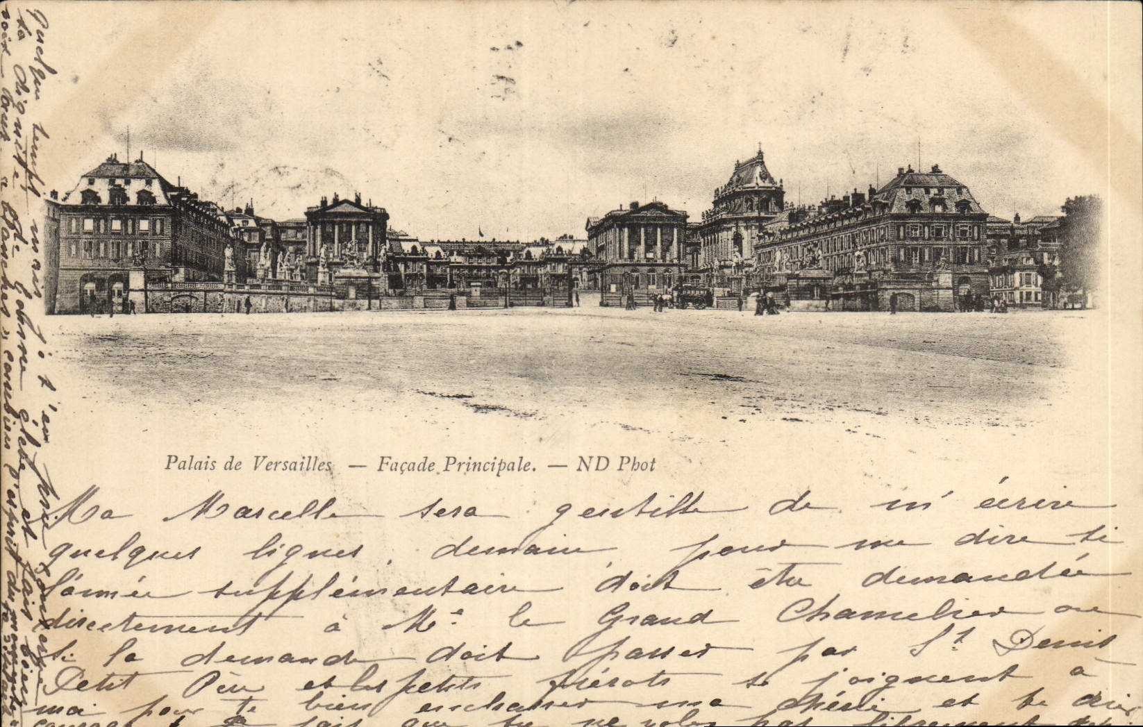 VINTAGE POSTCARD Park Of Versailles Principal Frontage