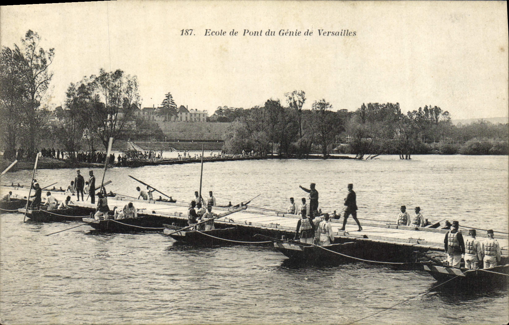 CPA Ecole De Pont Du Genie de Versailles Militaria