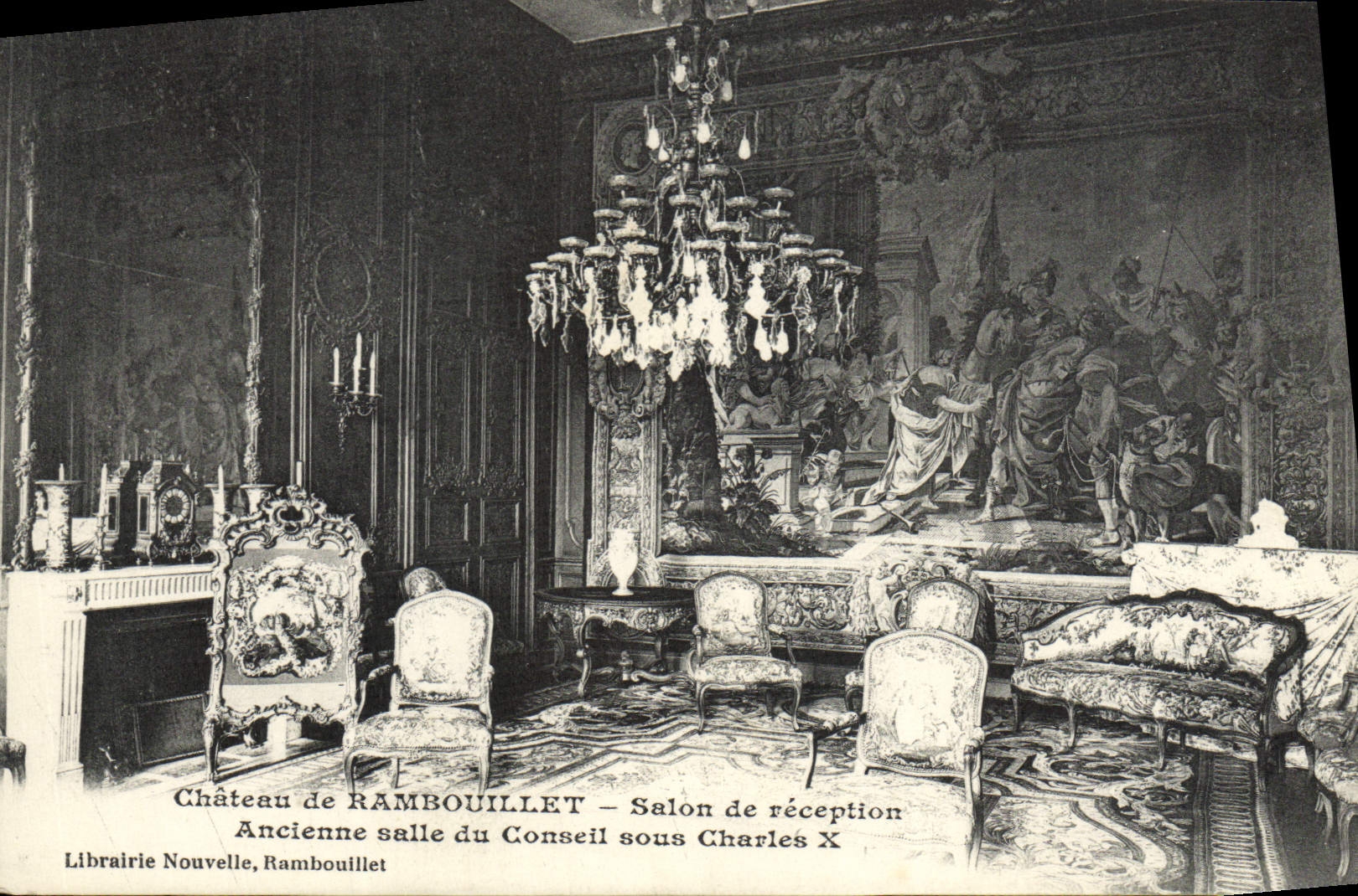 CPA Chateau de Rambouillet salon de reception Ancienne salle du conseil sous Charles X