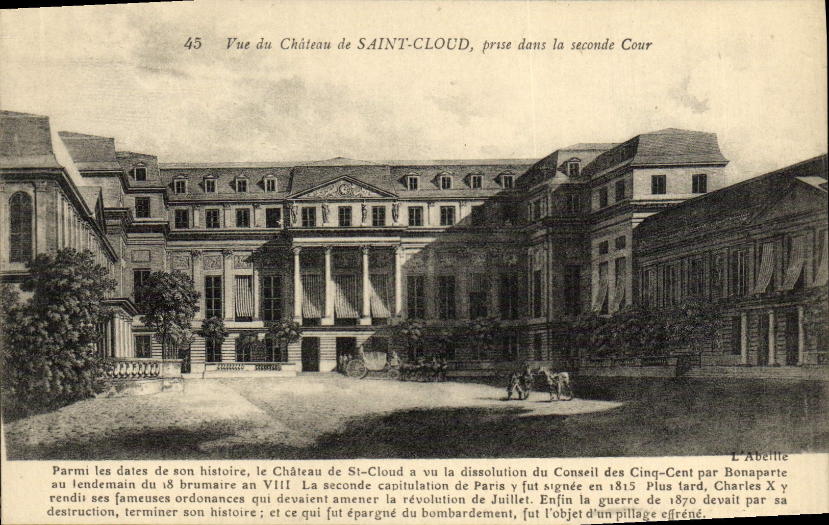 VINTAGE POSTCARD Holy Cloud Seen of the castle taken in the second court