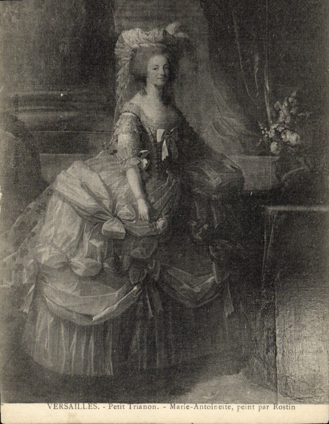 Pinturas pequenas de Versalles Trianon Marie Antonieta de la POSTAL de la VENDIMIA de Rostin