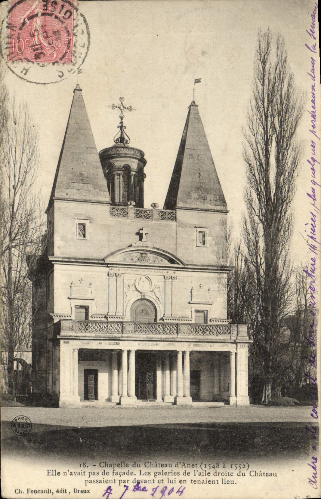 CPA Chapelle du Chateau d'Anet 