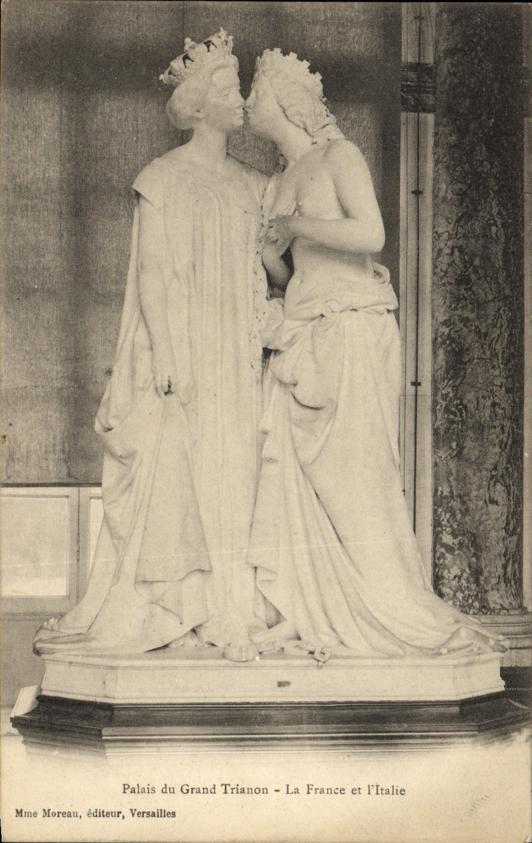 Paladar de Versalles de la POSTAL de la VENDIMIA de Trianon grande Francia y de Italia