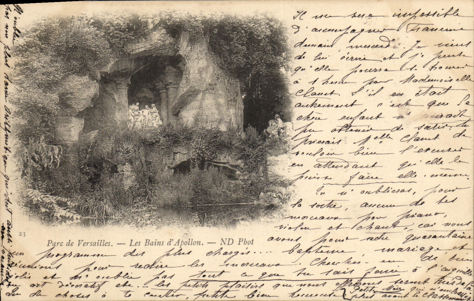 POSTAL Versalles de la VENDIMIA les Bains de Apoilon